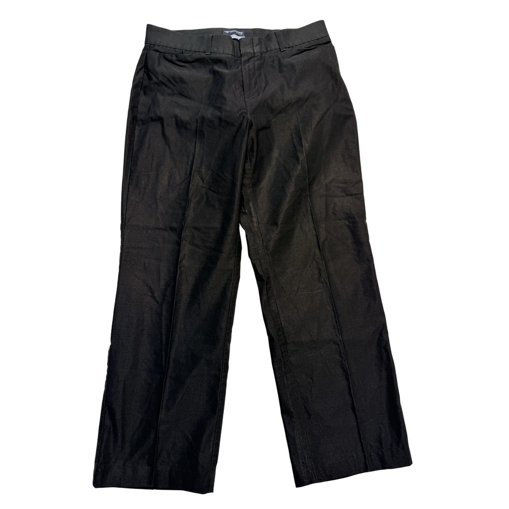 Dockers Dress Pants Womens 12 Petite Black Stretch Waistband Straight Leg